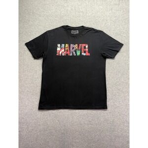 Marvel Comics Graphic T-Shirt Mens Large Black Hybrid Apparel Captain America
